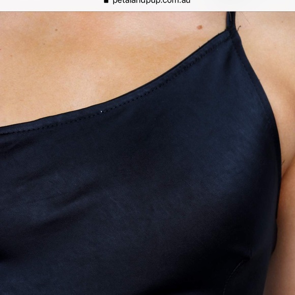 Petal & Pup Black Satin Dress - Picture 4 of 7